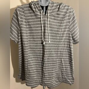 Lane Bryant- Hoodie Shirt with Front Pocket